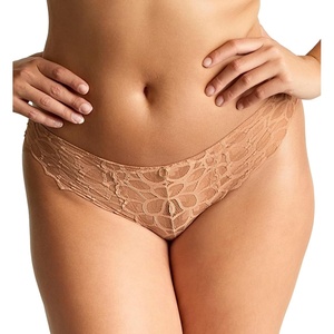 image:imagePanache Womens Allure Brazilian Panties with Lace Detail Keyhole Back and Gold Ring AccentHoney