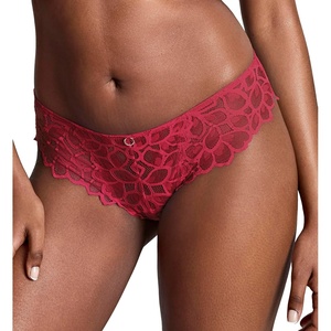 image:imagePanache Womens Allure Brazilian Panties with Lace Detail Keyhole Back and Gold Ring AccentRaspberry