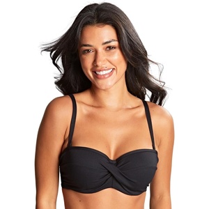image:imagePanache Womens Ella Twist Bandeau Bikini Top with Padded Cups and Detachable StrapsBlack