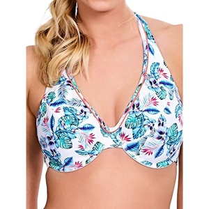 image:imagePanache Womens Elle Halter Bikini Swim Top SW0875 32D White Print