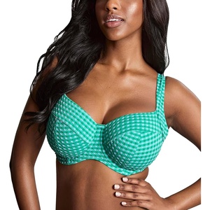 image:imagePanache Womens Olivia Gingham Wired Bikini Top NonPadded Full Cup Supportive FitGreen Gingham