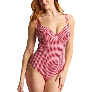 image:imagePanache Womens Paloma Gingham Swimsuit  Balcony Support Retro Chic StyleRed Gingham