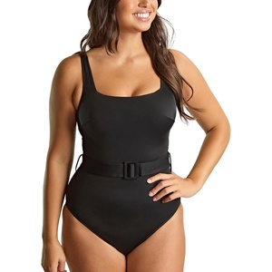 image:imagePanache Womens Serena Square Neck Underwire Swimsuit with Supportive Belt and Powermesh LiningSignature Black