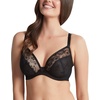 image:imagePanache Womens Yasmin Non Padded Underwired Plunge Bra WRemovable Front StrapNoir