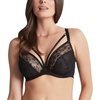 image:imagePanache Womens Yasmin Non Padded Underwired Plunge Bra WRemovable Front StrapNoir
