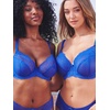 image:imagePanache Womens Ana NonPadded Plunge Underwire Bra 9396A Blue Jewel 34D