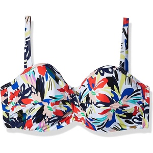 image:imagePanache Swim Womens Anya Riva Print Twist Bandeau Bikini Top Floral Print 32E