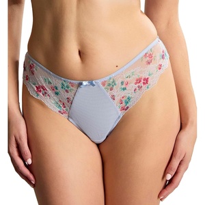image:imagePanache Womens Ana Lace Thong  Flattering Lace Thong Satin Bow Detail Feminine Fit Sexy Lingerie EssentialCornflower