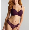 image:imagePanache Womens Allure Brazilian Panties with Lace Detail Keyhole Back and Gold Ring AccentPlum