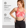 image:imagePanache Womens High Impact Underwire Sports Bra Max Support Moisture Wicking Heavy Duty Sports Bra for WomenPink Abstract