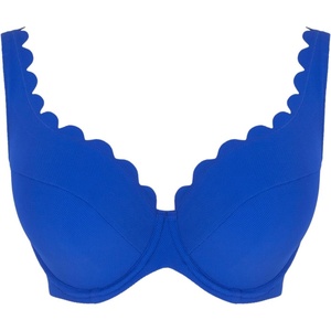image:imagePanache Swim Lauren Plunge Bikini Top for Women  Underwire Support Scallop Trim Mix amp Match Luxury SwimwearColbalt