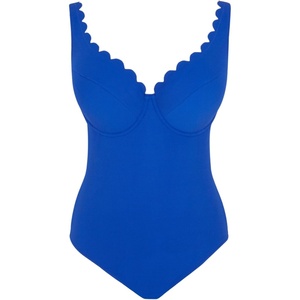image:imagePanache Swim Spirit Rita Underwire One Piece  Tummy Control Swimsuit for Women with Scallop Edge amp Plunge NecklineColbalt