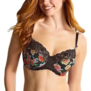 image:imagePanache Womens Envy Underwire Balcony Stretch Lace Bra  Full Coverage Supportive Lift amp Comfort for Large BustBlack Rose